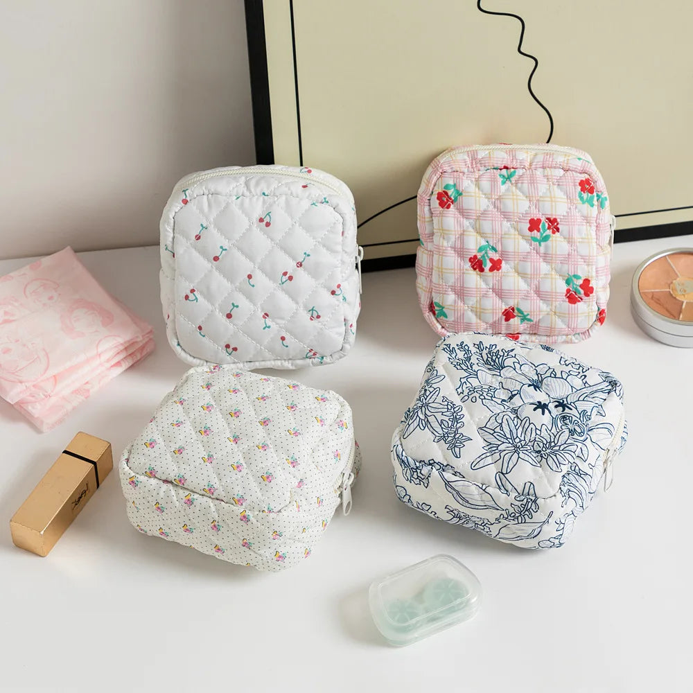Korean Sanitary Napkin Storage Bags Girls Cartoon Physiological Period Tampon Organiser Bag Mini Bag Coin purse
