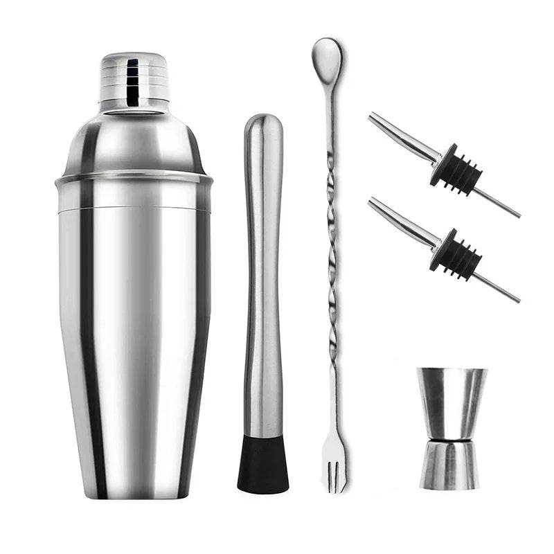 1/3/6/9/11pcs Cocktail Shaker Set Stainless Steel Bartender Kit Cocktail Mixer Wine Martini Boston Shaker Party Bar Tools - P12 Hub Europe