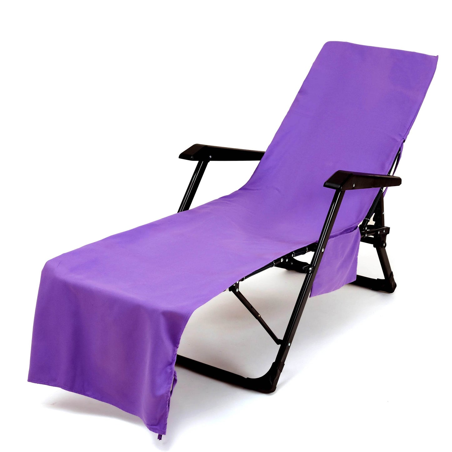 Beach Chair Cover Soft Microfiber Absorbent Quick Drying Holiday Sunbed Lounge Towel Cover Storage Pockets - P12 Hub Europe