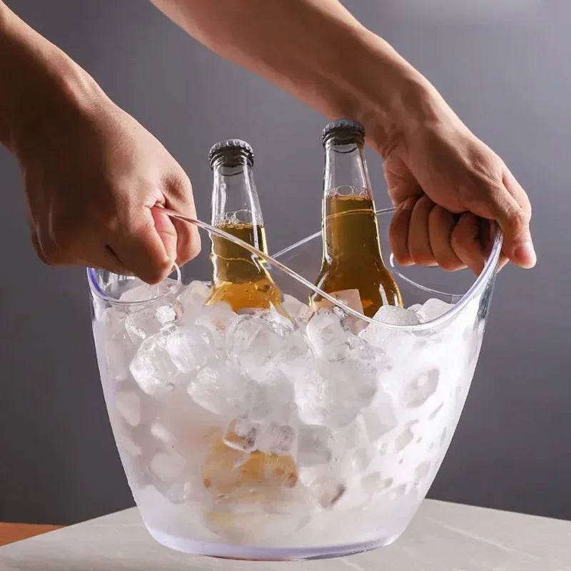 Hot Transparent Ice Cube Storage Bucket Beer Wine Bucket Bar Ice Bucket Container Champagne Can Wine Champagne Beer Chiller - P12 Hub Europe