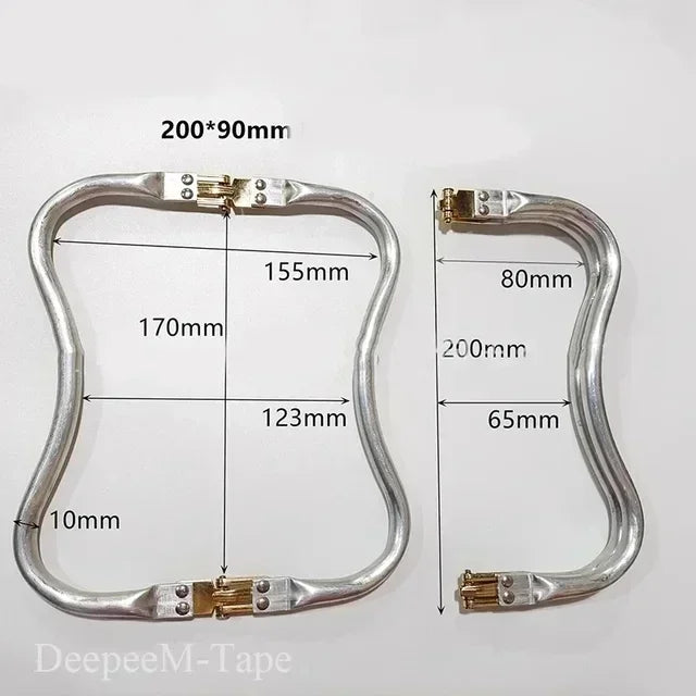 Deepeel 15-30cm Metal Internal Kiss Clasp Purse Frame Cloud Bag Rectangle Pipe Clamps Buckle DIY Handmade Bags Handles Accessory