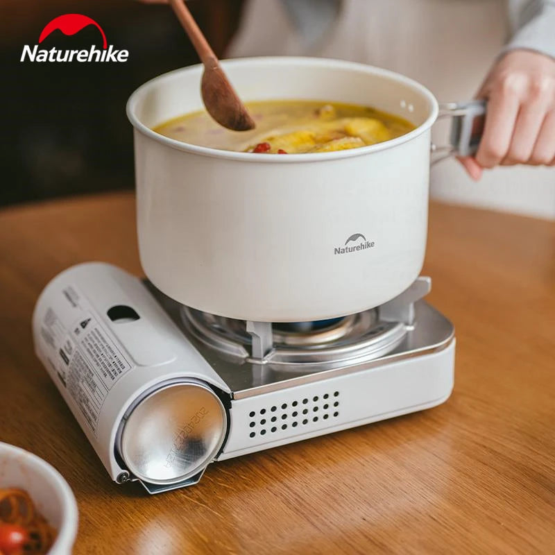 Naturehike Ceramic Non-Stick Tableware Water Kettle Frying Pan Pot Kitchenware Outdoor Camping Picnic Stainless Steel Cookware