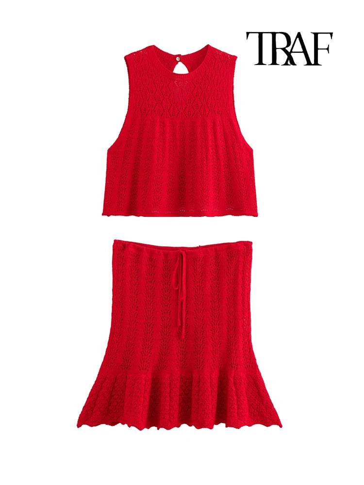 Women Knit Skirt Set - P12 Hub Europe