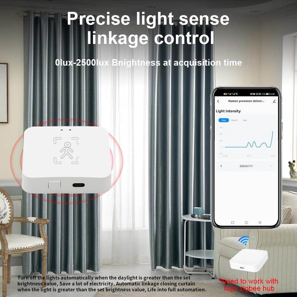 Human Presence Detector, Zigbee Radar | Smart Home Motion Sensor - P12 Hub Europe