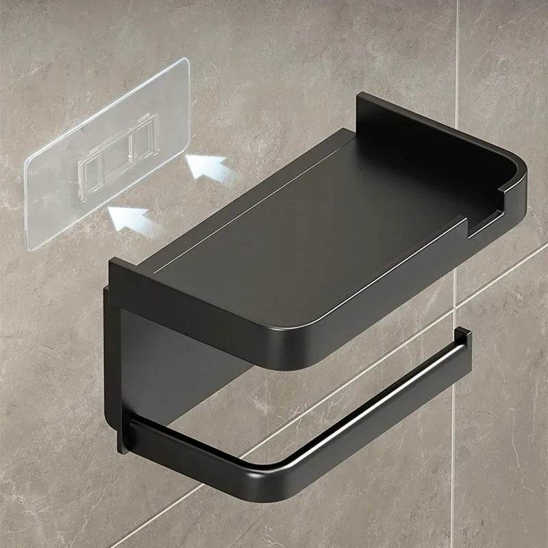 Toilet Paper Holder Plastic Storage Rack Kitchen Towel Placement Of Seasoning Bottles Bathroom Wall Roll Of Paper Phone Storage - P12 Hub Europe