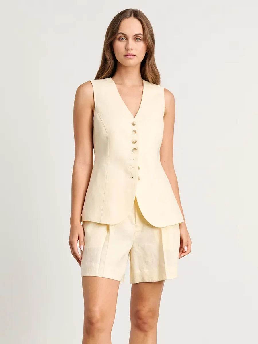 Wolfeel Cotton Linen Shorts Set - P12 Hub Europe
