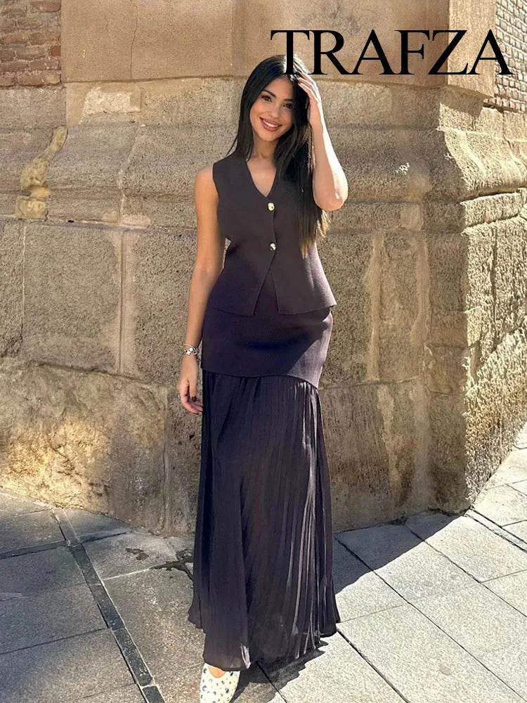 Knitted Vest Skirt Set - P12 Hub Europe