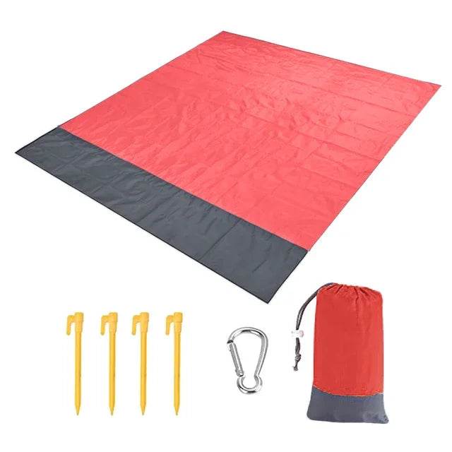 2x2.1m Waterproof Pocket Beach Mat Blanket Folding Camping Mattress Portable Lightweight Mat Outdoor Picnic Mat Sand Beach Towel - P12 Hub Europe