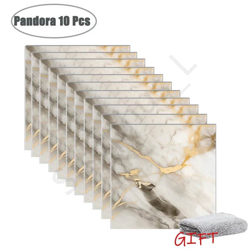 10-50Pcs PVC Marble Wall Stickers Self-Adhesive Thickened Tile Sticker Bathroom Waterproof Floor Sticker Kitchen Home Decoration - P12 Hub Europe