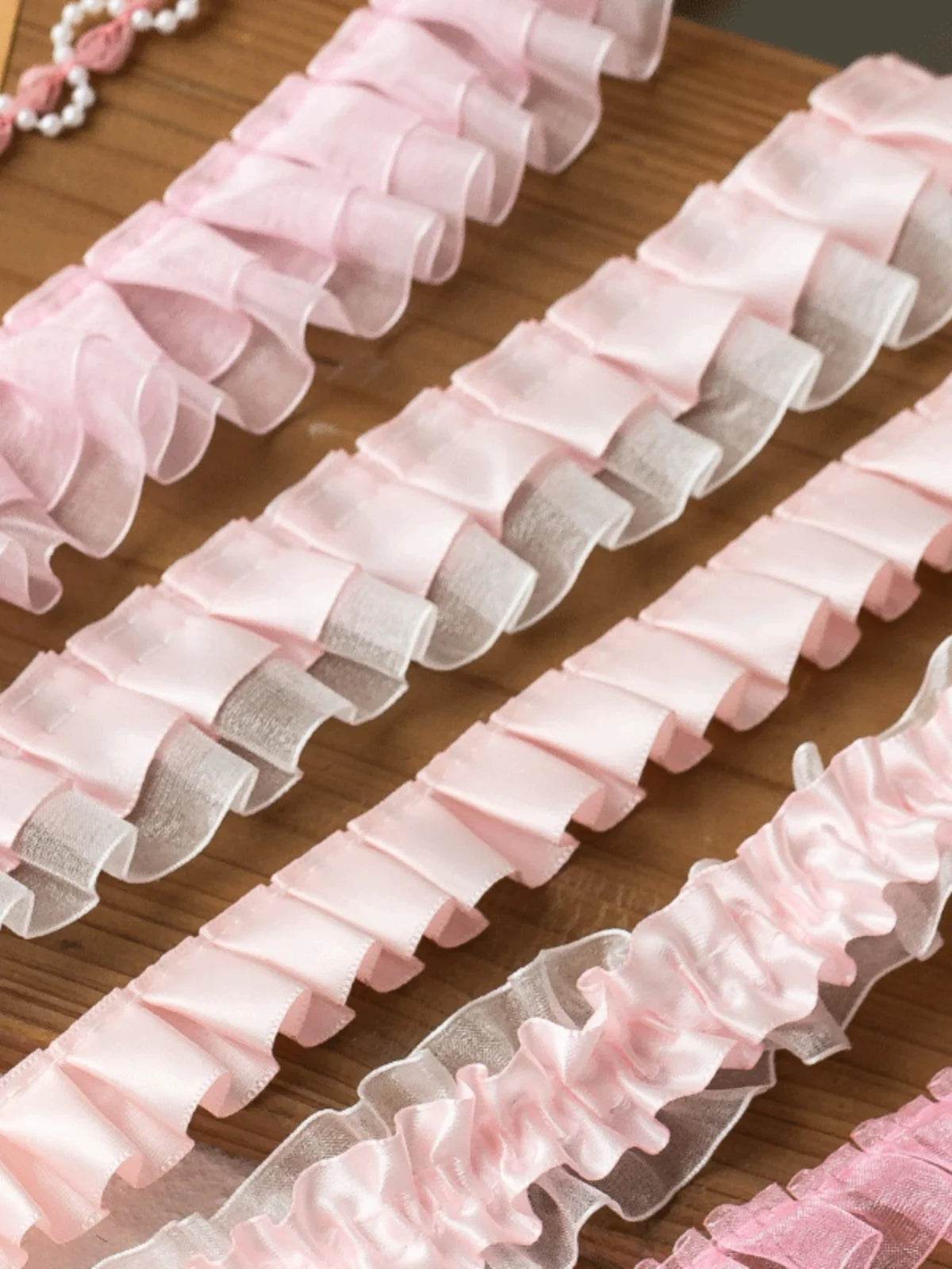 2meters Pink Lace Ribbons Trim For Party Dress Decor Fabric DIY Apparel Sewing Supplies Clothing Collar Cuff Needlework Crafts - P12 Hub Europe