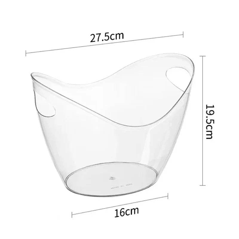 Hot Transparent Ice Cube Storage Bucket Beer Wine Bucket Bar Ice Bucket Container Champagne Can Wine Champagne Beer Chiller - P12 Hub Europe