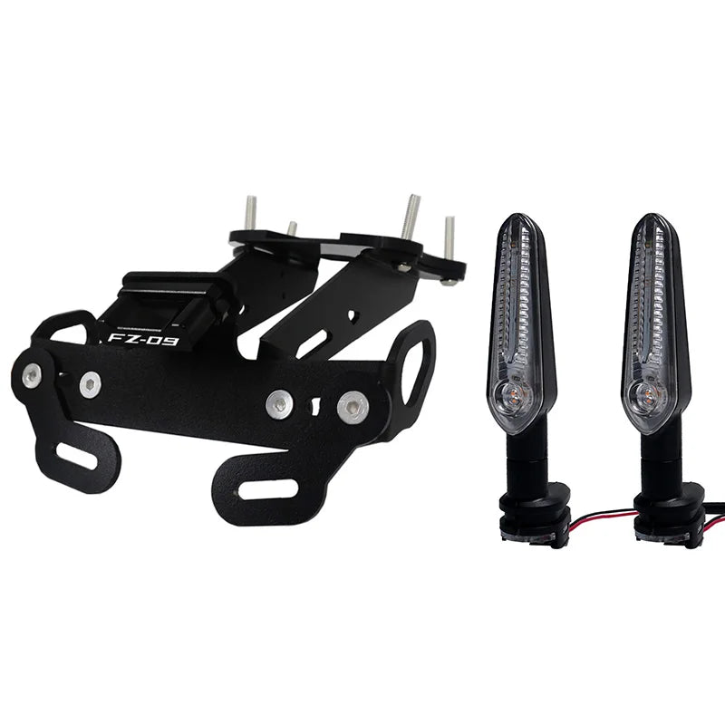 For Yamaha MT-09 MT09 MT 09 SP 2021 2022 Rear Fender Registration Bracket License Plate Holder Frame Tail Tidy with LED light