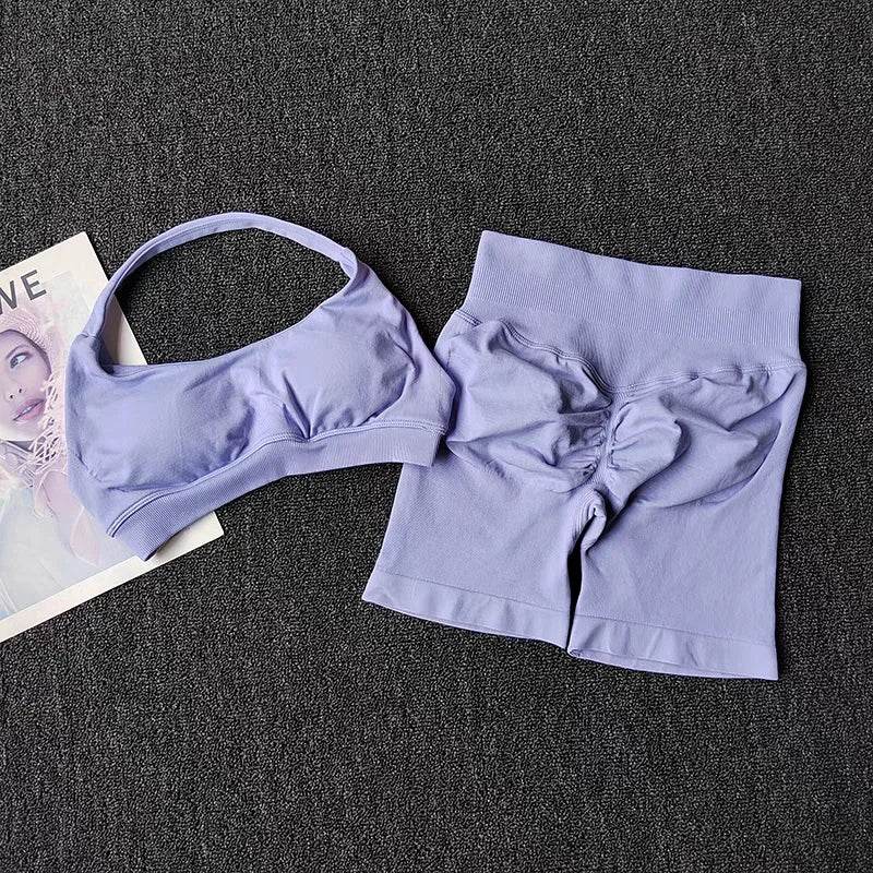 Seamless Halter Sports Shorts Set - P12 Hub Europe