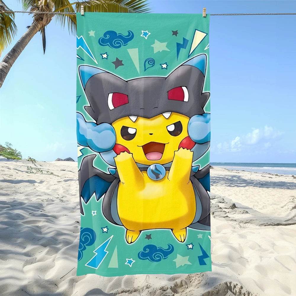 Pikachu-Printed Beach Towels: Fun for Pokémon Fans at the Shore! Suitable for towels, bath towels, beach towels - P12 Hub Europe