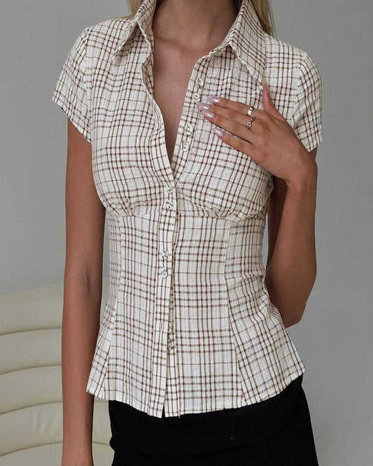 Women's Plaid Summer Shirt - P12 Hub Europe