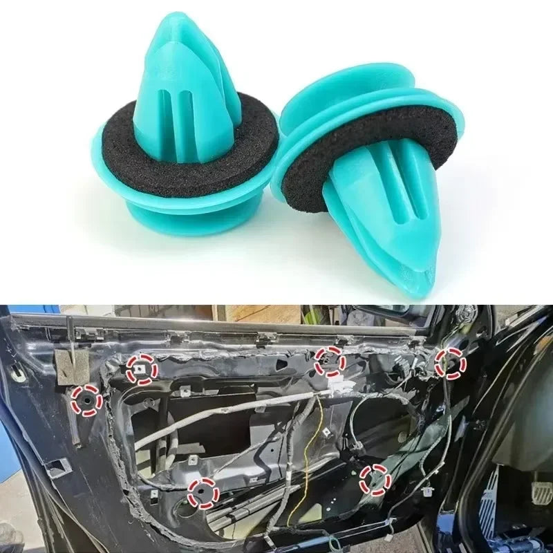100-20PCS Auto Door Panel Clip with Seal Ring Auto Fastener Rivet Bumper Clip Retainer Car Interior Retaining Accessories