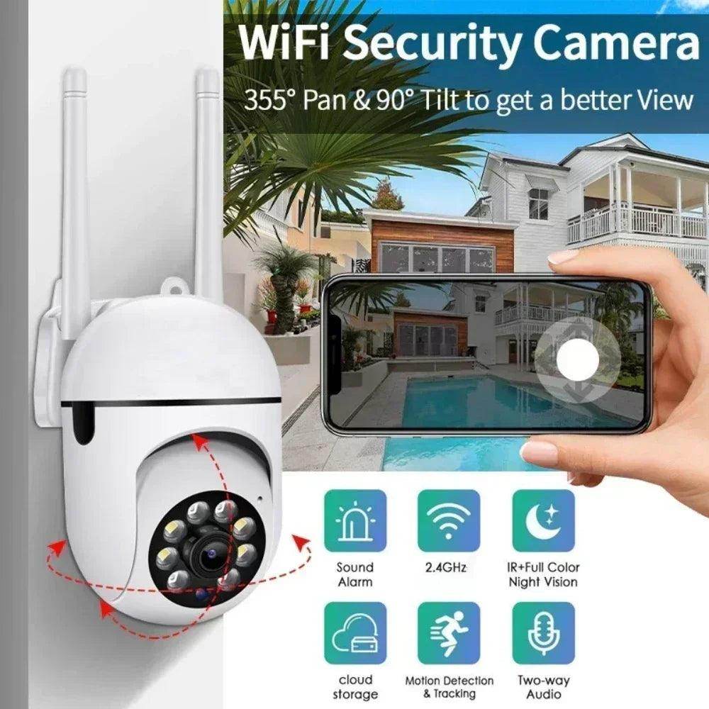 Camera 8MP WiFi 4X Zoom, Color Night, AI Track, 2-Way Audio - P12 Hub Europe