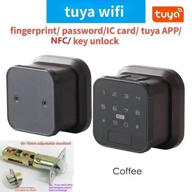 Lock Smart Door Fingerprint, NFC, App, WiFi/BLE, 35-55mm - P12 Hub Europe
