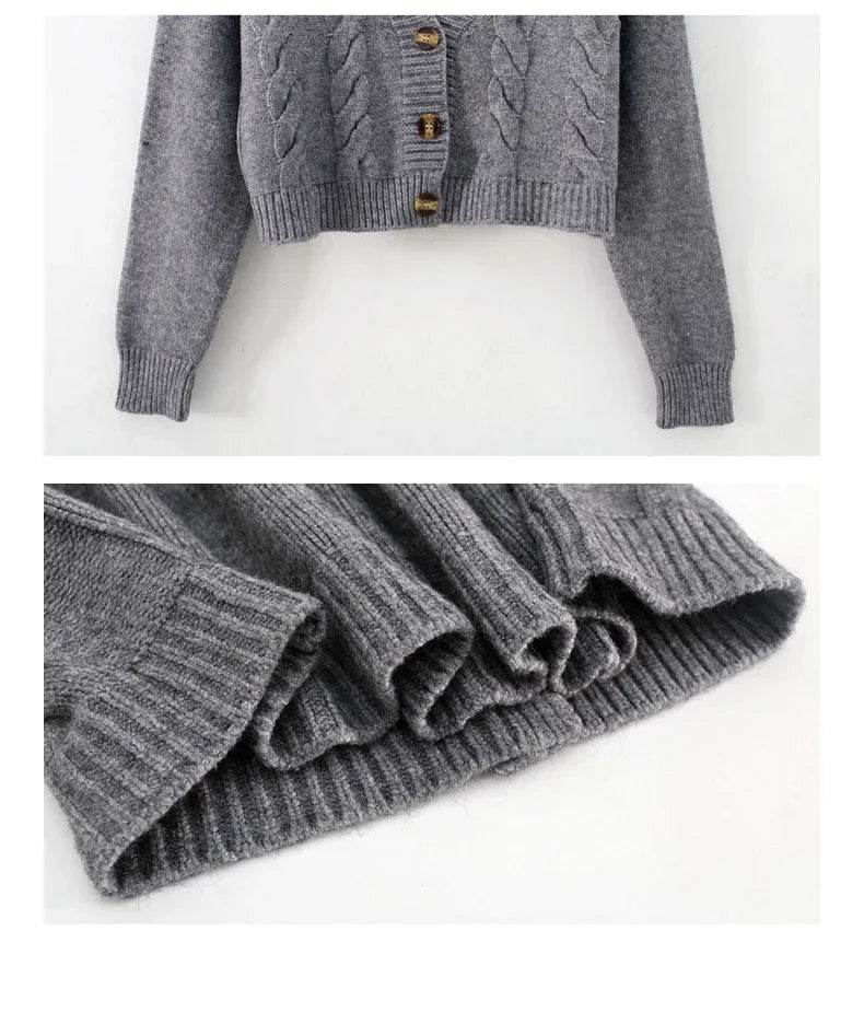 Twist Knit Cropped Cardigan - P12 Hub Europe