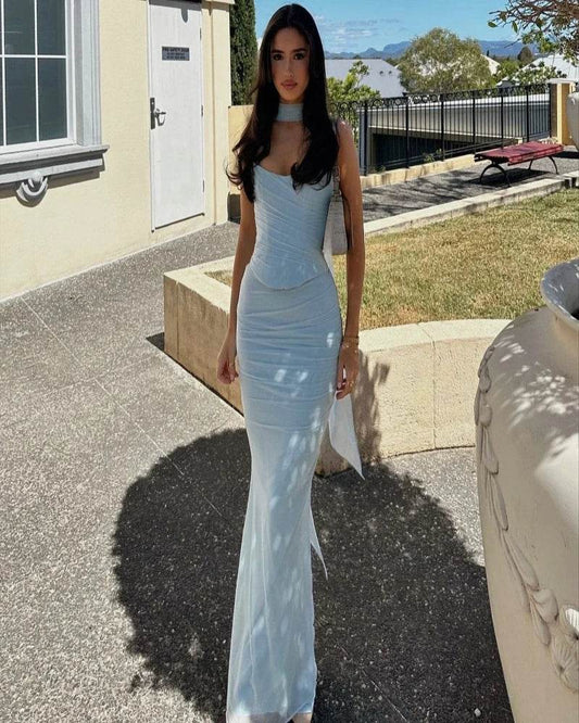 Blue Maxi Dress Set - P12 Hub Europe