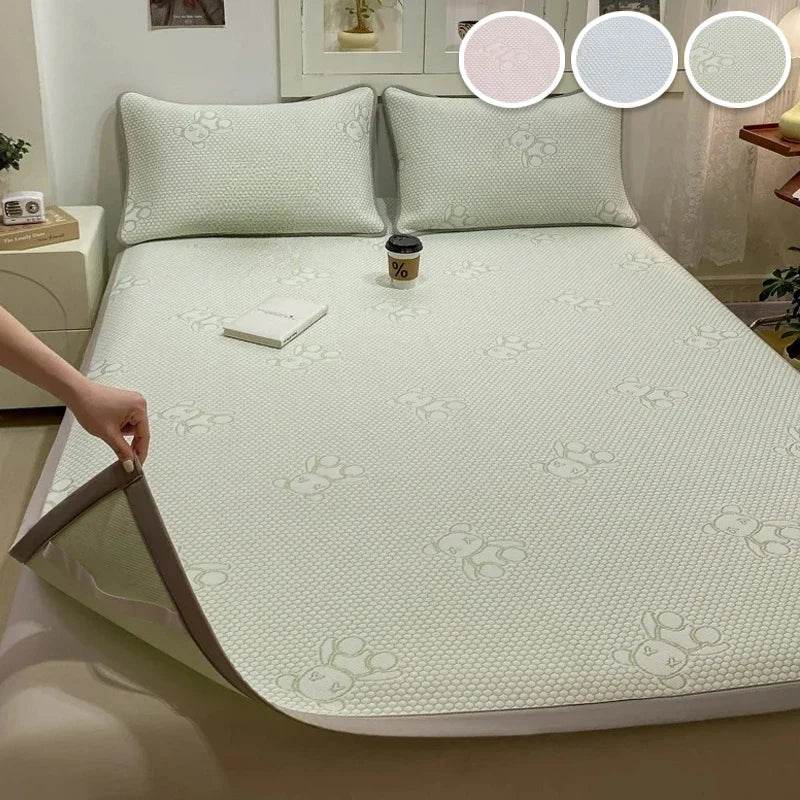 Summer Cooling Quilted Mattress Protector Cover Thickened Breathable Mattress Topper for Single Double Full Queen King Size Bed - P12 Hub Europe