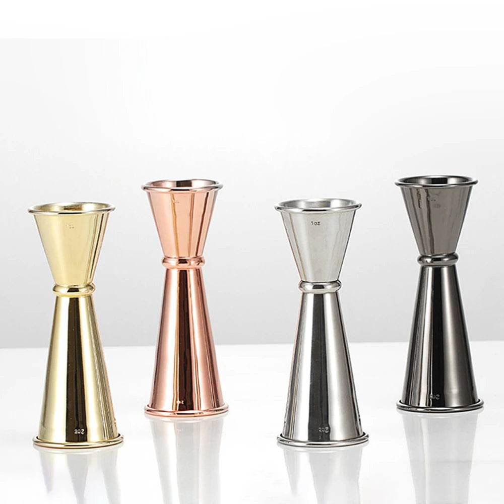 New Dual Shot Stainless Steel Measure Cup Cocktail Shaker Drink Spirit Measure Jigger Kitchen Bar Barware Tools - P12 Hub Europe