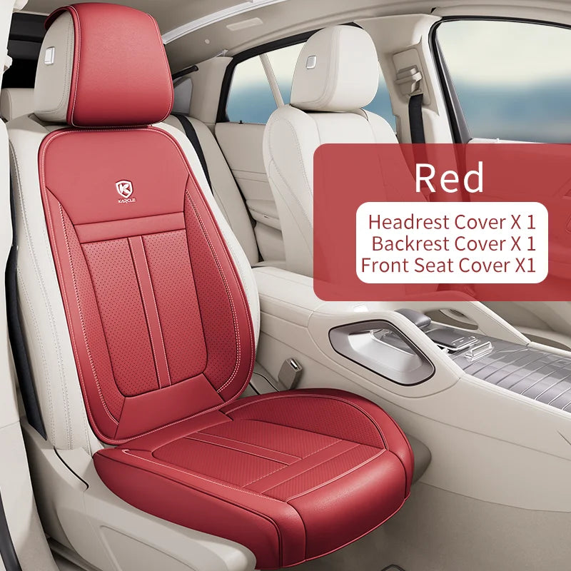 Karcle Leather Car Seat Cover Front and Rear Seat Covers Full Set with Surround Bottom Waterproof Seat Cushion Car Accessories