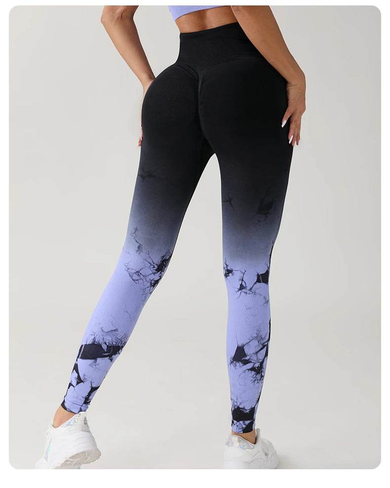 Women's Tie-Dye Seamless Push-Up Leggings - P12 Hub Europe