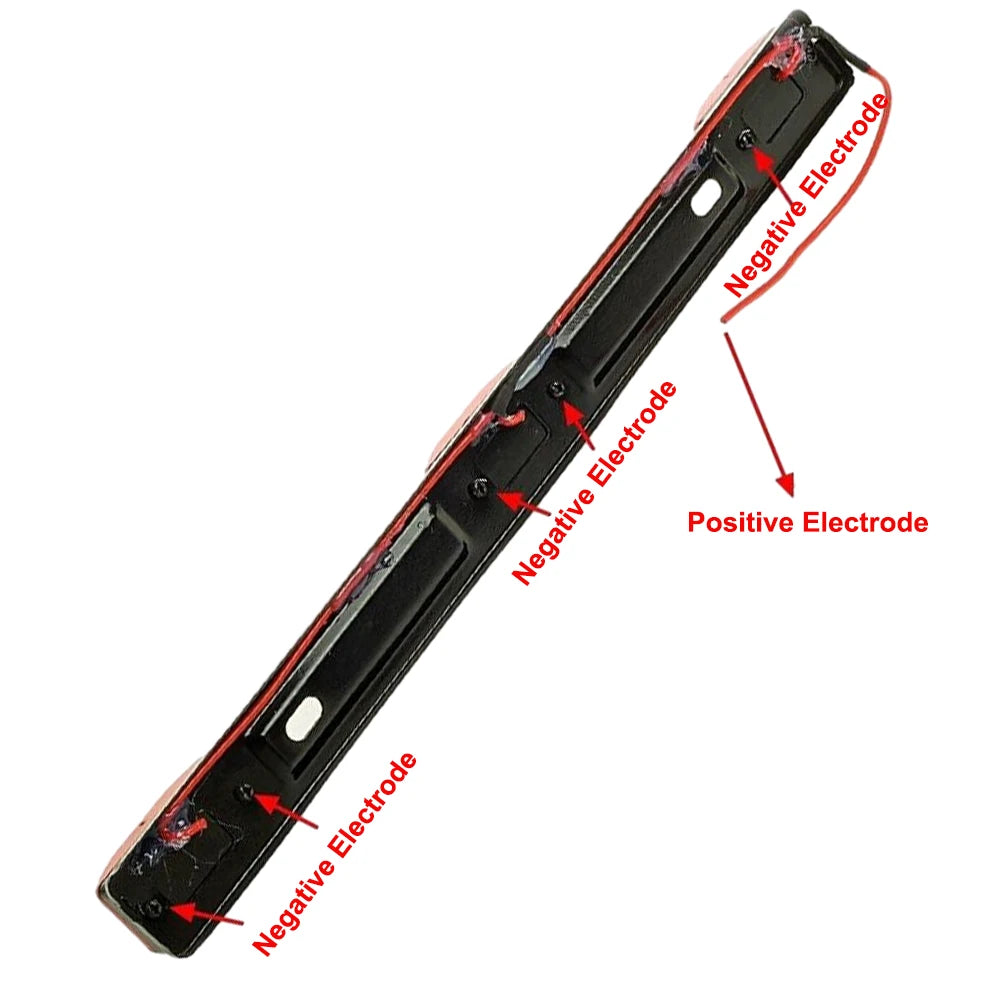 15" 9LED Stainless Truck Trailer ID Bar Light Rear Red LED Marker Clearance Lights 12V Car Styling Accessories
