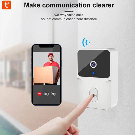 Video Doorbell Tuya WiFi | Rechargeable, HD, 2-Way Audio - P12 Hub Europe