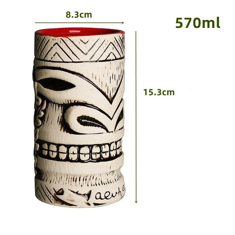 60 Types Ceramic Hawaii Tiki Mugs Creative Cocktail Glasses Beer Glass Martini Glasses Wine Glass Funny Cup Gift for Men - P12 Hub Europe