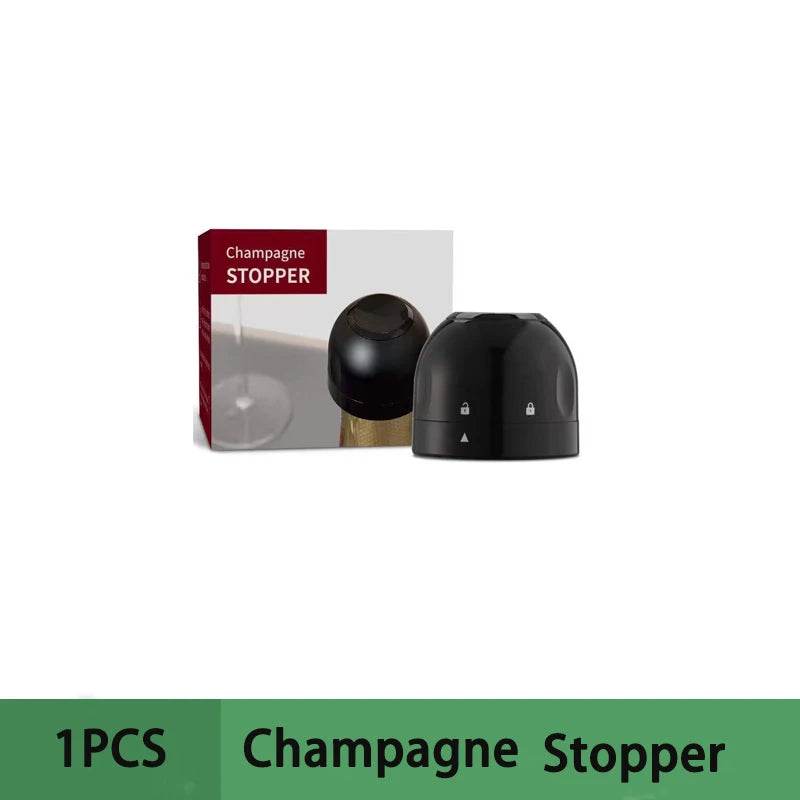 1/2pc Vacuum Wine Bottle Cap Stopper Sealed Storage Vacuum Memory Wine Stopper Push Style Barware Wine Cork Black Bar Tools - P12 Hub Europe