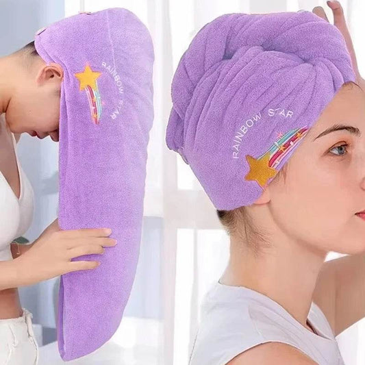 1pc Quickly Dry Hair Hat Super Absorbent Soft Bathroom Women Head Towels Girls Cute Hair Towel Hair Dry Wrap Bonnets - P12 Hub Europe
