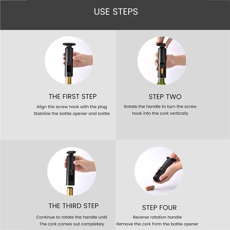 Creative Wine Opener Manual Bottle Opener Corkscrew Sparkling Wine Kitchen Tool Corks Openers Useful Kitchen Accessories - P12 Hub Europe