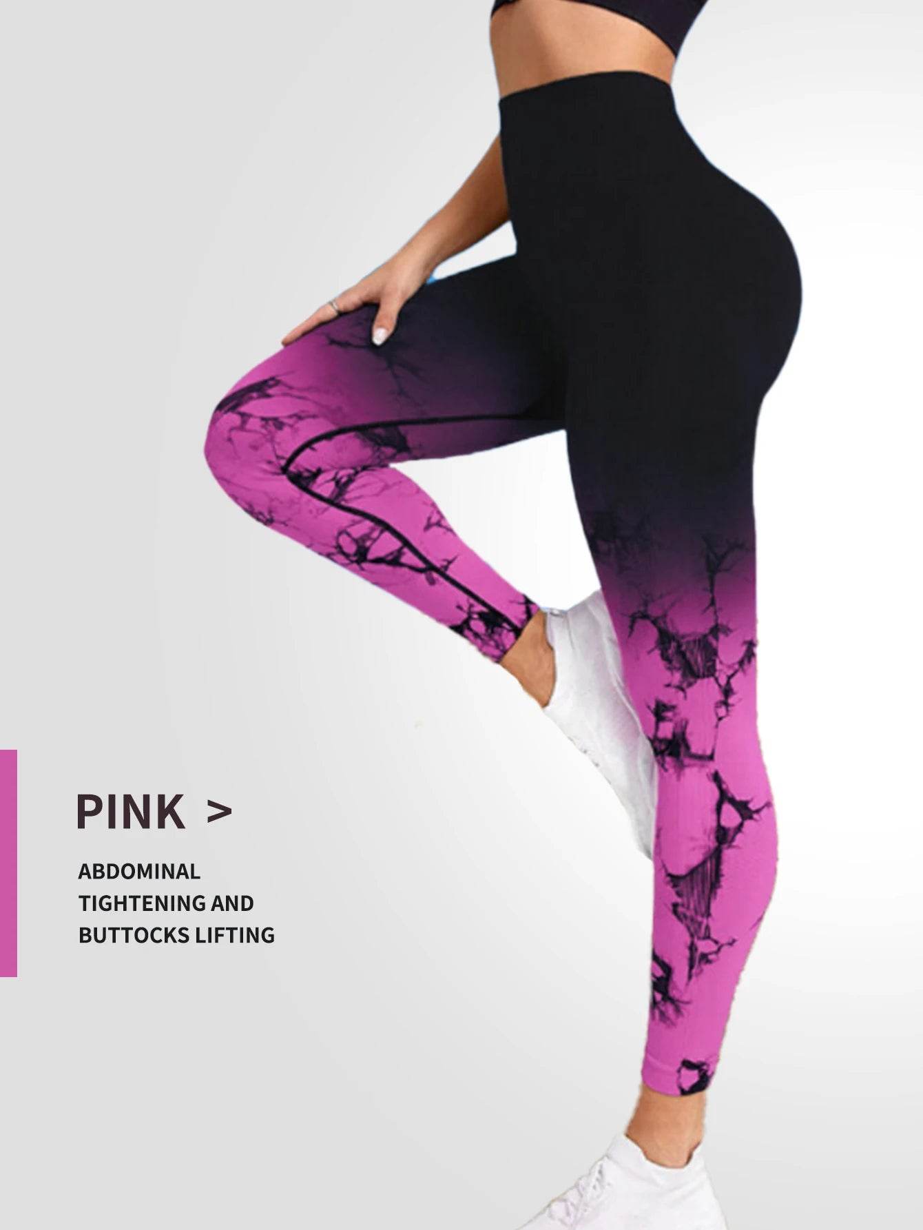 Women's Tie-Dye Seamless Push-Up Leggings - P12 Hub Europe