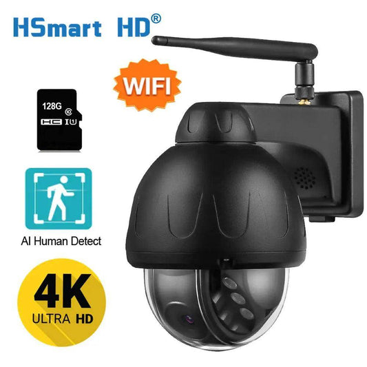 Outdoor PTZ IP Camera 8MP 4K AI Track, Audio, Night - P12 Hub Europe