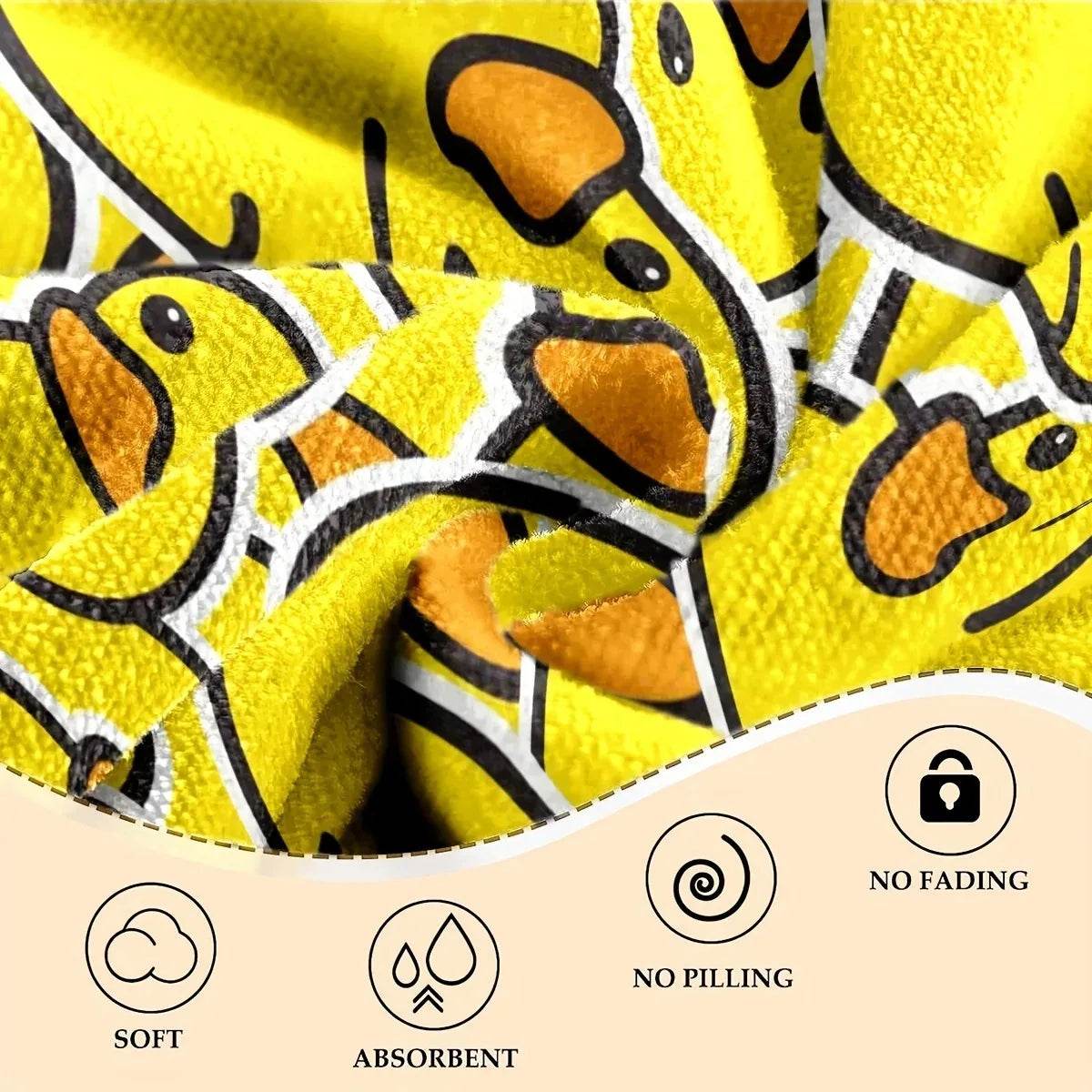 Extra Large Quick-drying Microfiber Beach Towel with Chic Duck Design - Super Absorbent, Lightweight and Stylish - P12 Hub Europe