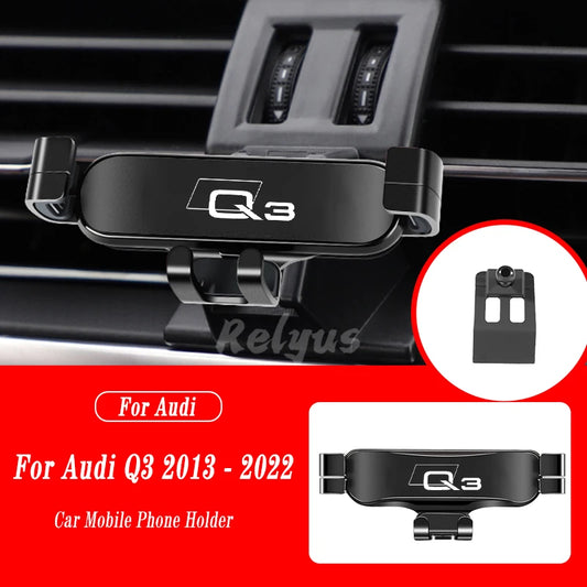 Car Mobile Phone Holder For Audi Q3 F3B 8UG 8UB 2013-2022 Air Vent Mounts Stand GPS Gravity Navigation Bracket Car Accessories