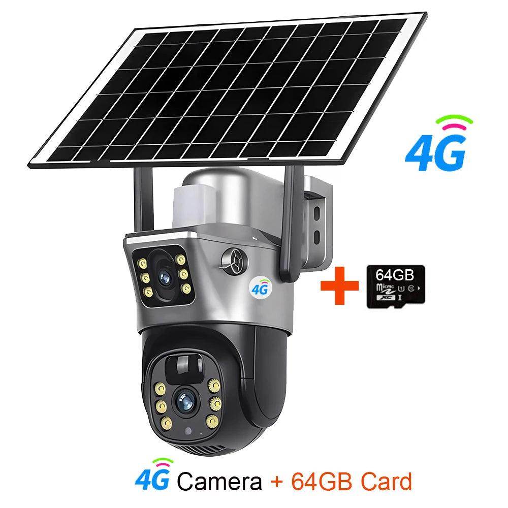 Outdoor Camera 4G Solar Dual Lens 8MP, PIR, Color Night - P12 Hub Europe