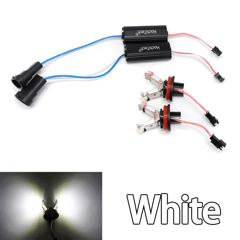 For BMW X5 X5M E70 X6 X6M E71 E72 2007-2011 40W White H8 LED LED Angel Eyes Light  Ring Headlight Canbus