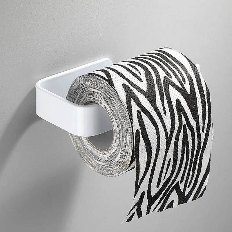 Acrylic Toilet Paper Holder Tissue Rack Wall Mounted Bathroom Kitchen Roll Holder Paper Tissue Rack Hook Modern Black Hanger - P12 Hub Europe