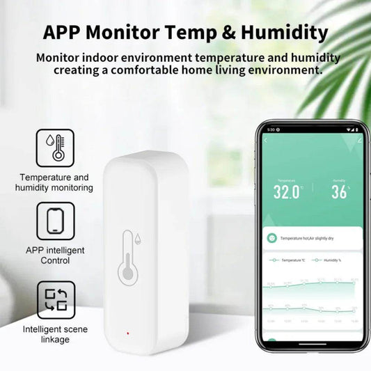 Temperature Humidity Sensor | WiFi works with Alexa & Google - P12 Hub Europe