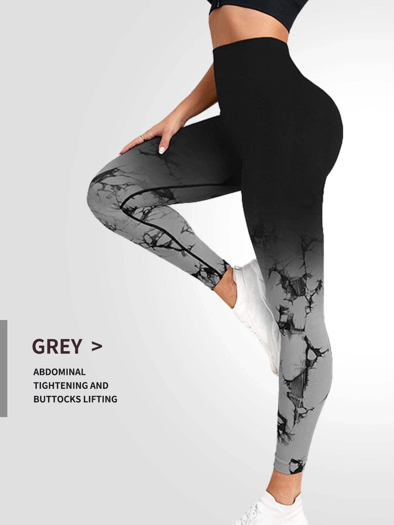 Women's Tie-Dye Seamless Push-Up Leggings - P12 Hub Europe