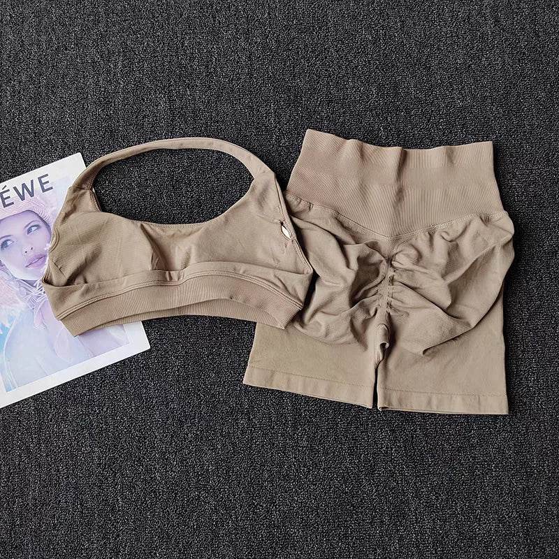 Seamless Halter Sports Shorts Set - P12 Hub Europe