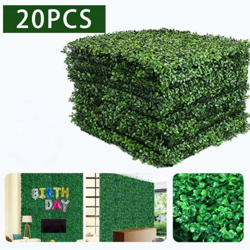 Artificial Plants Grass Wall Backdrop Decoration Boxwood Hedge Panels for Indoor Outdoor Home Garden Balcony Decor Wedding Party - P12 Hub Europe