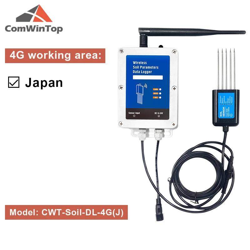 7-in-1 Soil Sensor | WiFi/4G, Moisture, Temp, EC, pH, NPK, Data Logger - P12 Hub Europe