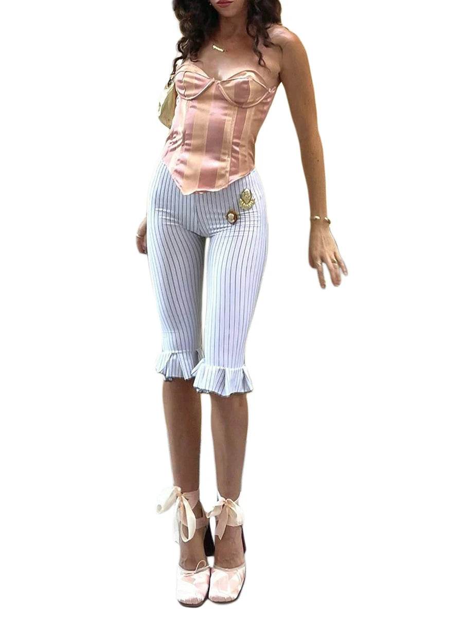 Women's Ruffle Capri Pants - P12 Hub Europe