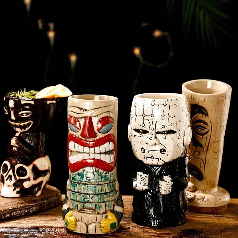 60 Types Ceramic Hawaii Tiki Mugs Creative Cocktail Glasses Beer Glass Martini Glasses Wine Glass Funny Cup Gift for Men - P12 Hub Europe