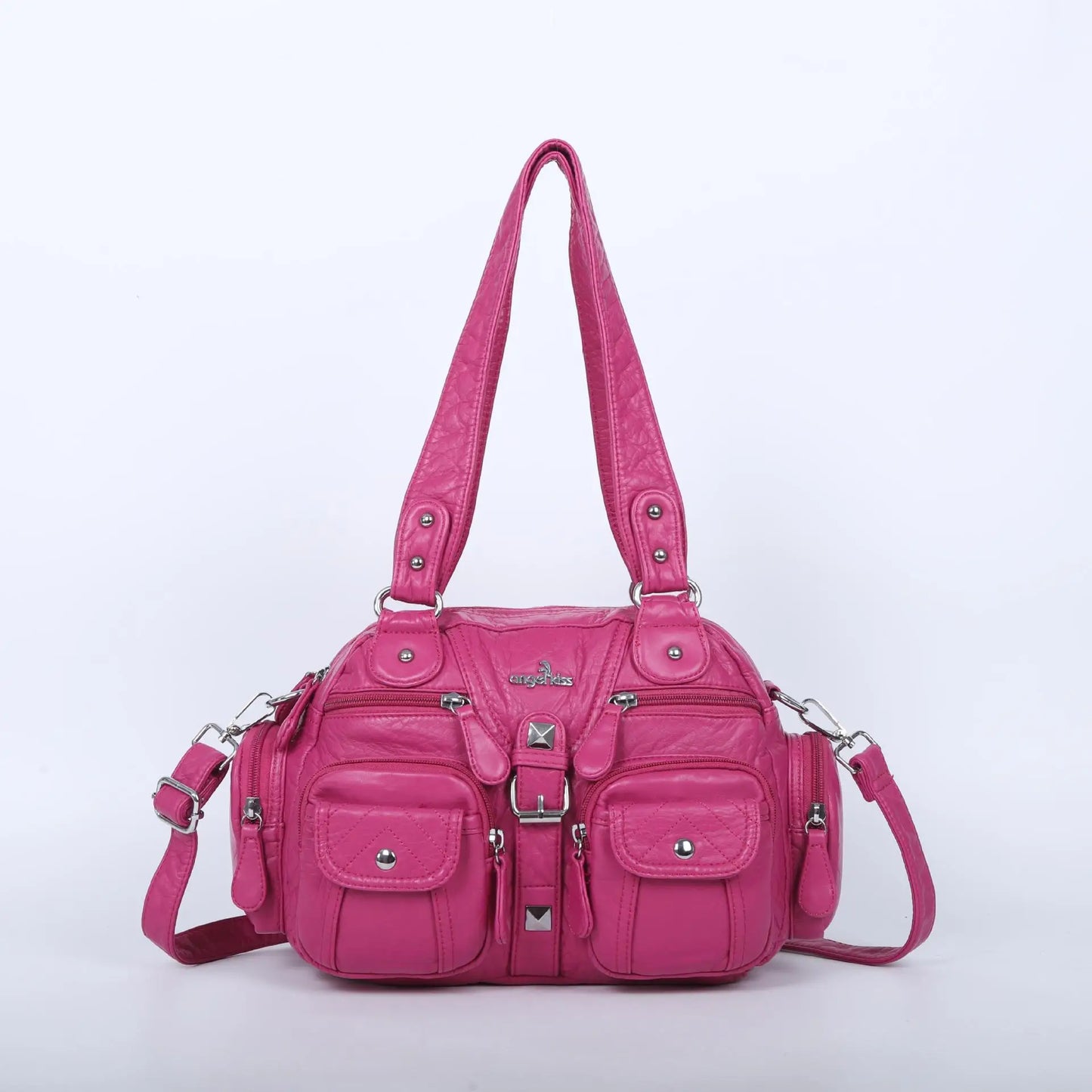 Angelkiss Women Handbags Satchel Top-handle Handbag PU Shoulder Bag Dumpling Pack Give Gifts Shoulder Bags Phone Money Pack