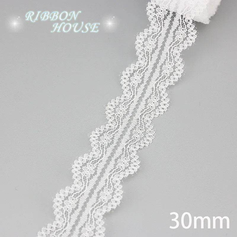 (5 yards/roll) white Lace ribbon fabric Webbing Decoration Lovely gift packing polyester Material - P12 Hub Europe